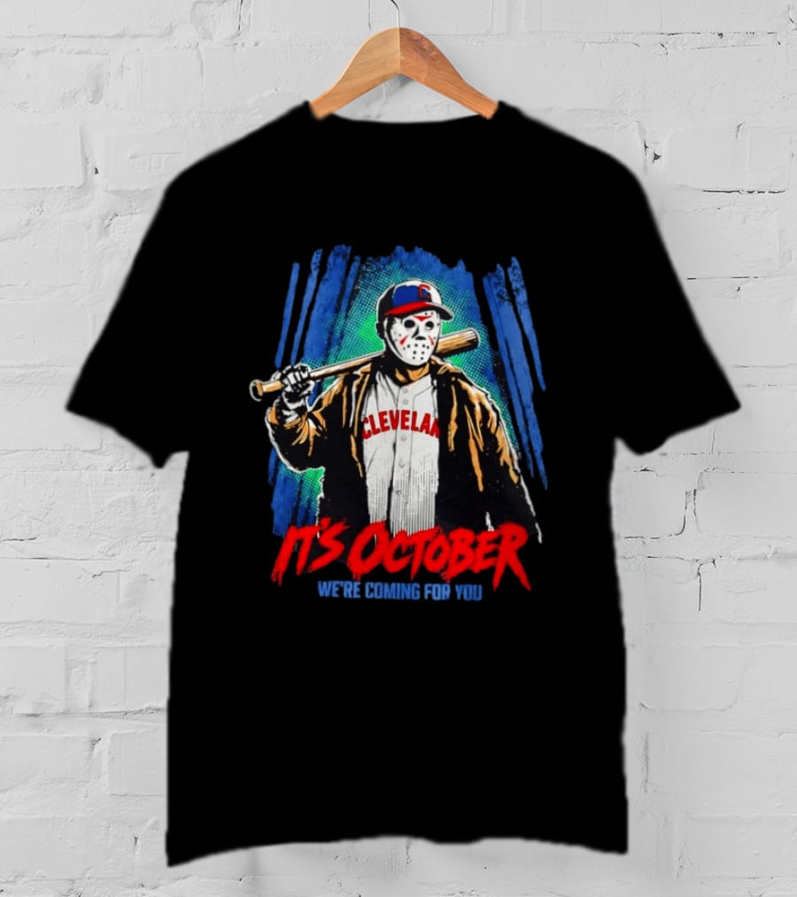 Cleveland Guardians Jason Voorhees It's October 2026 We're Coming For You Halloween T-Shirt