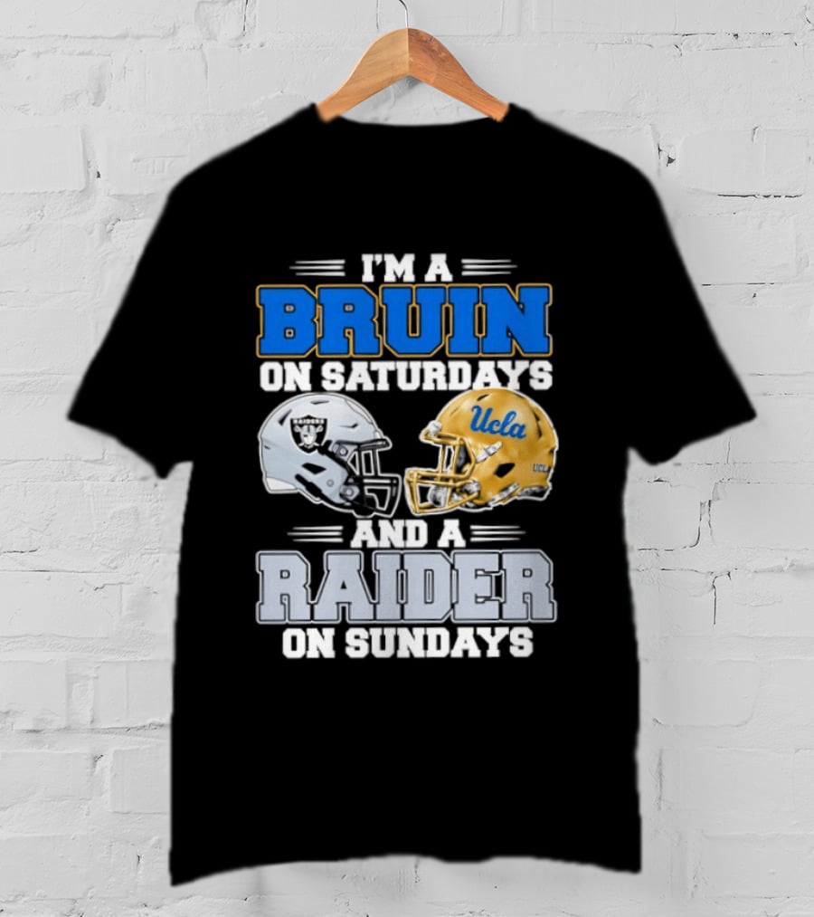 UCLA Bruin Saturdays Raider Sundays Football Fan Gear T-Shirt