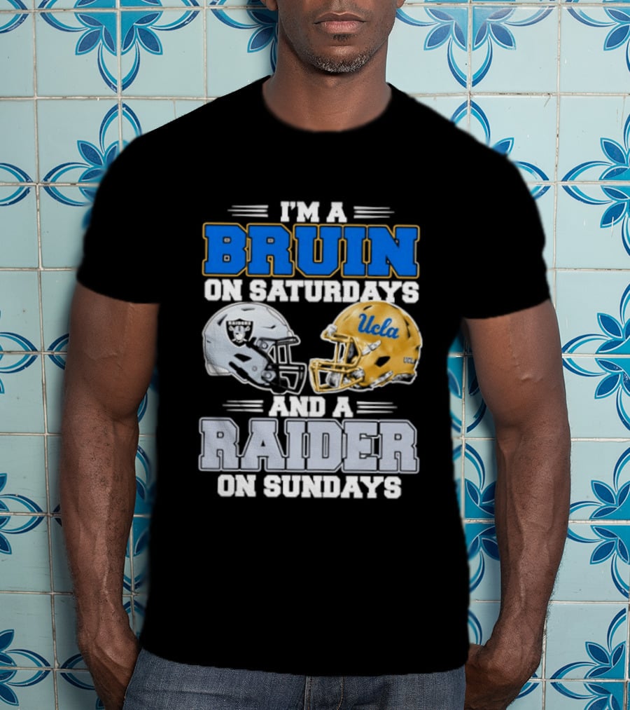 UCLA Bruin Saturdays Raider Sundays Football Fan Gear T-Shirt