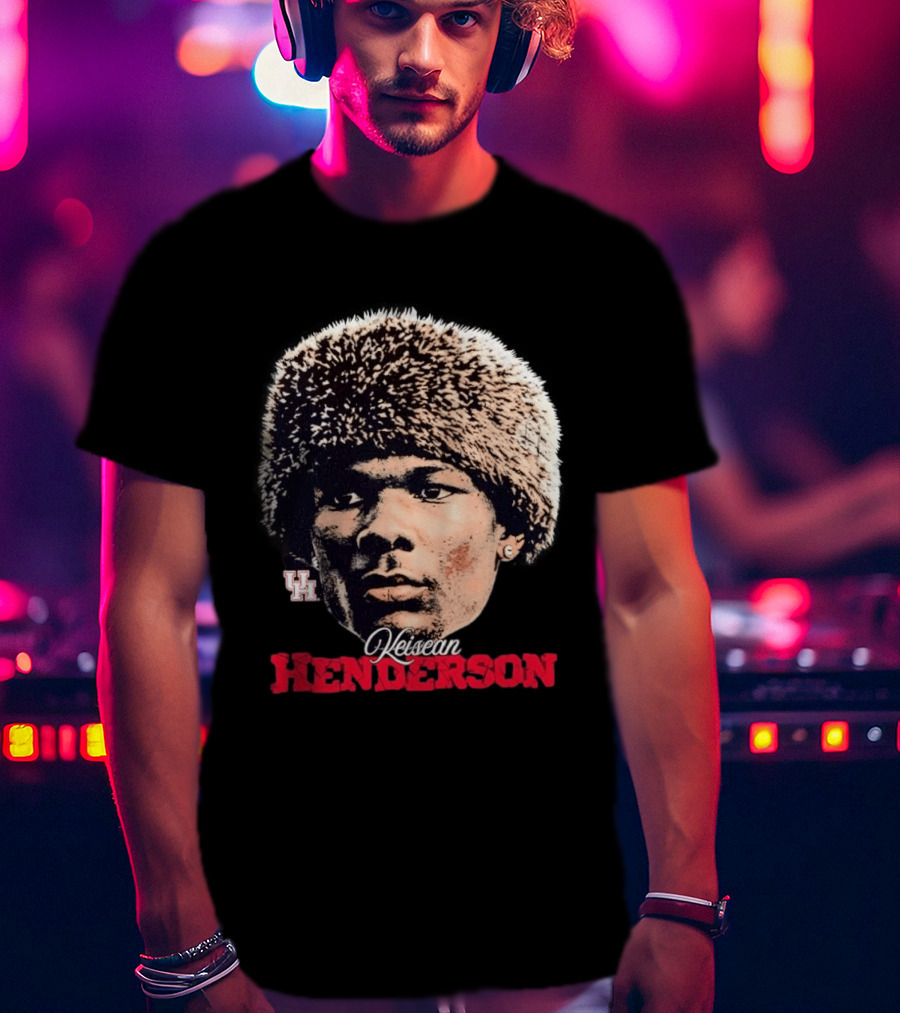 NCAA Football Houston Cougars Keisean Henderson UH Beanie T-Shirt