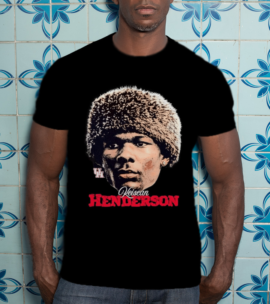 NCAA Football Houston Cougars Keisean Henderson UH Beanie T-Shirt