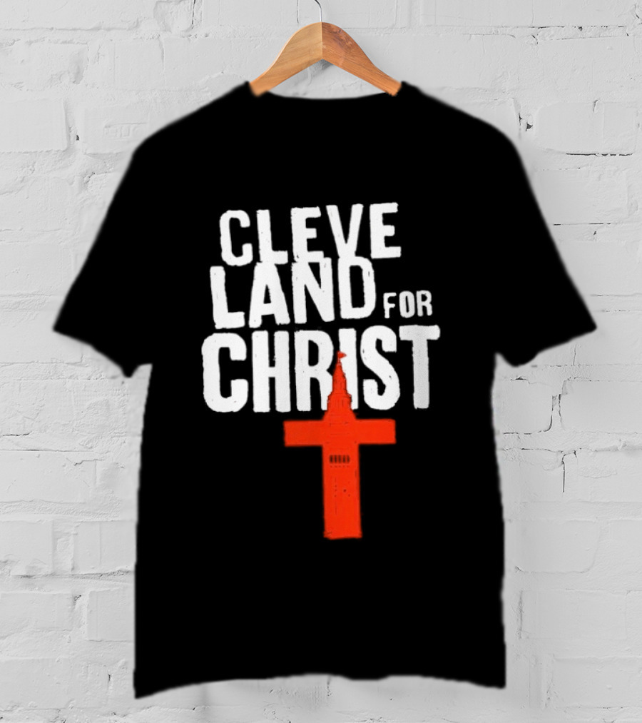 Cleveland For Christ Orange And Brown Terminal Tower Cross T-Shirt