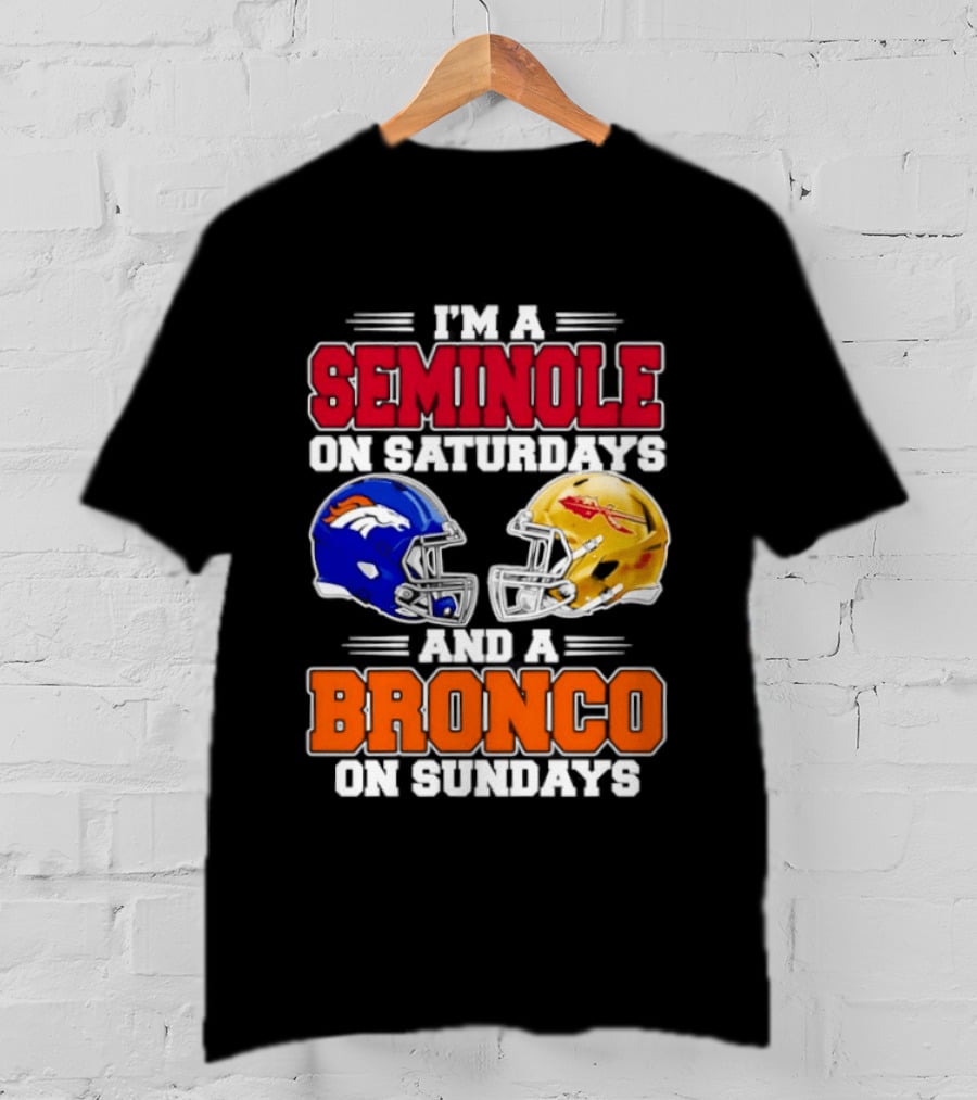 Seminole Saturdays Bronco Sundays Football Fan Gear T-Shirt