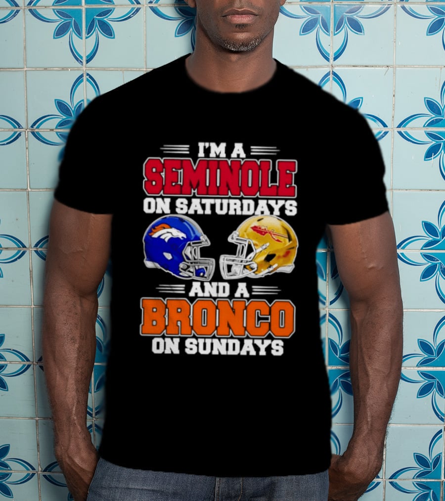 Seminole Saturdays Bronco Sundays Football Fan Gear T-Shirt