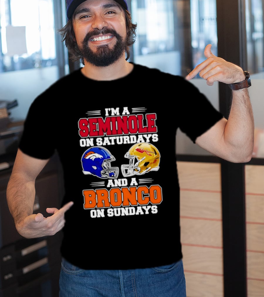 Seminole Saturdays Bronco Sundays Football Fan Gear T-Shirt