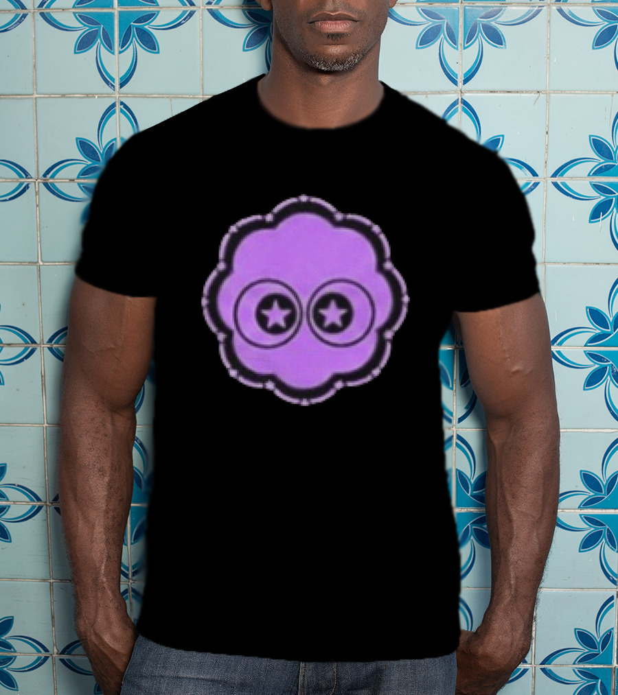 Ranboo Parti Pixel Bunny Star Eyes Purple T-Shirt