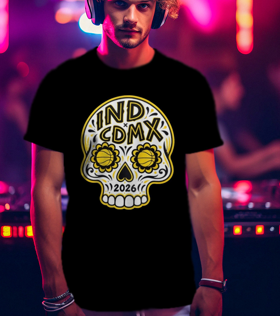 Indiana Pacers Indy CDMX 2026 Día De Muertos Mexico Skull T-Shirt
