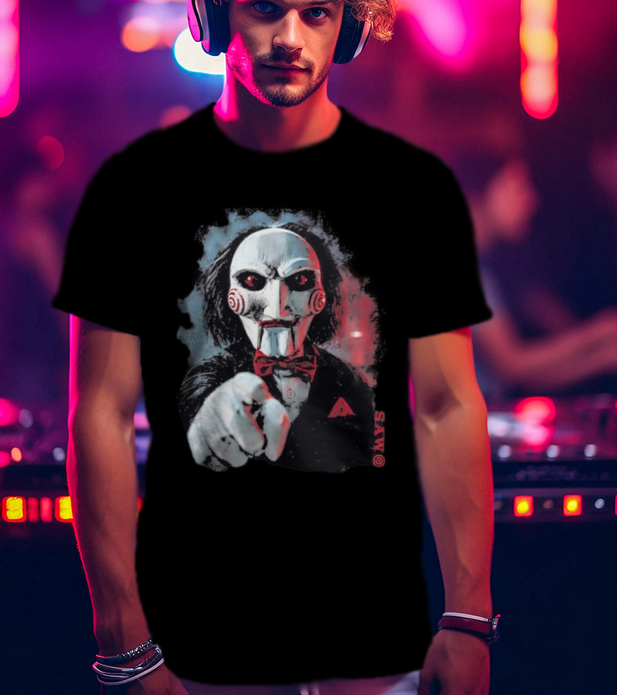 Saw Horror Film Jigsaw Puppet Halloween Costume T-Shirt