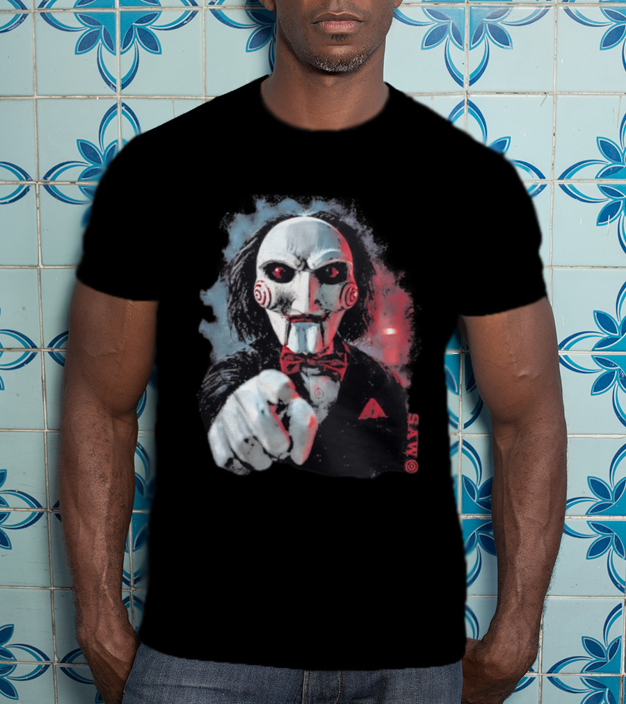 Saw Horror Film Jigsaw Puppet Halloween Costume T-Shirt