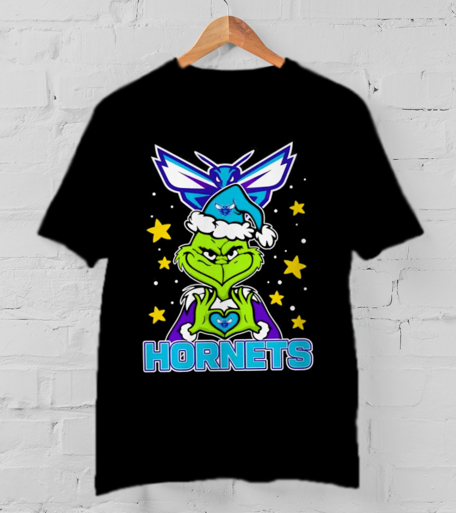 Hornets Christmas Grinch NBA Holiday Fan Gear T-Shirt