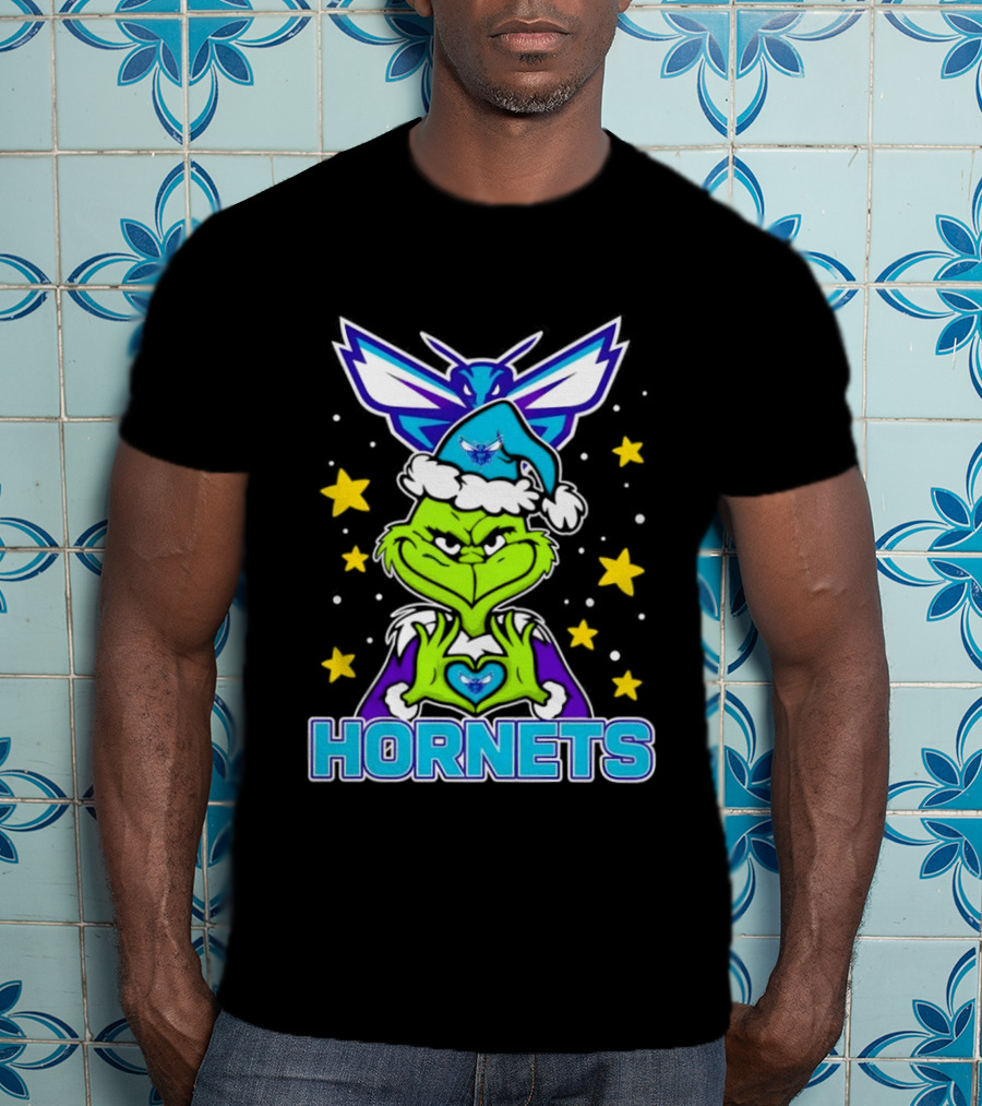 Hornets Christmas Grinch NBA Holiday Fan Gear T-Shirt