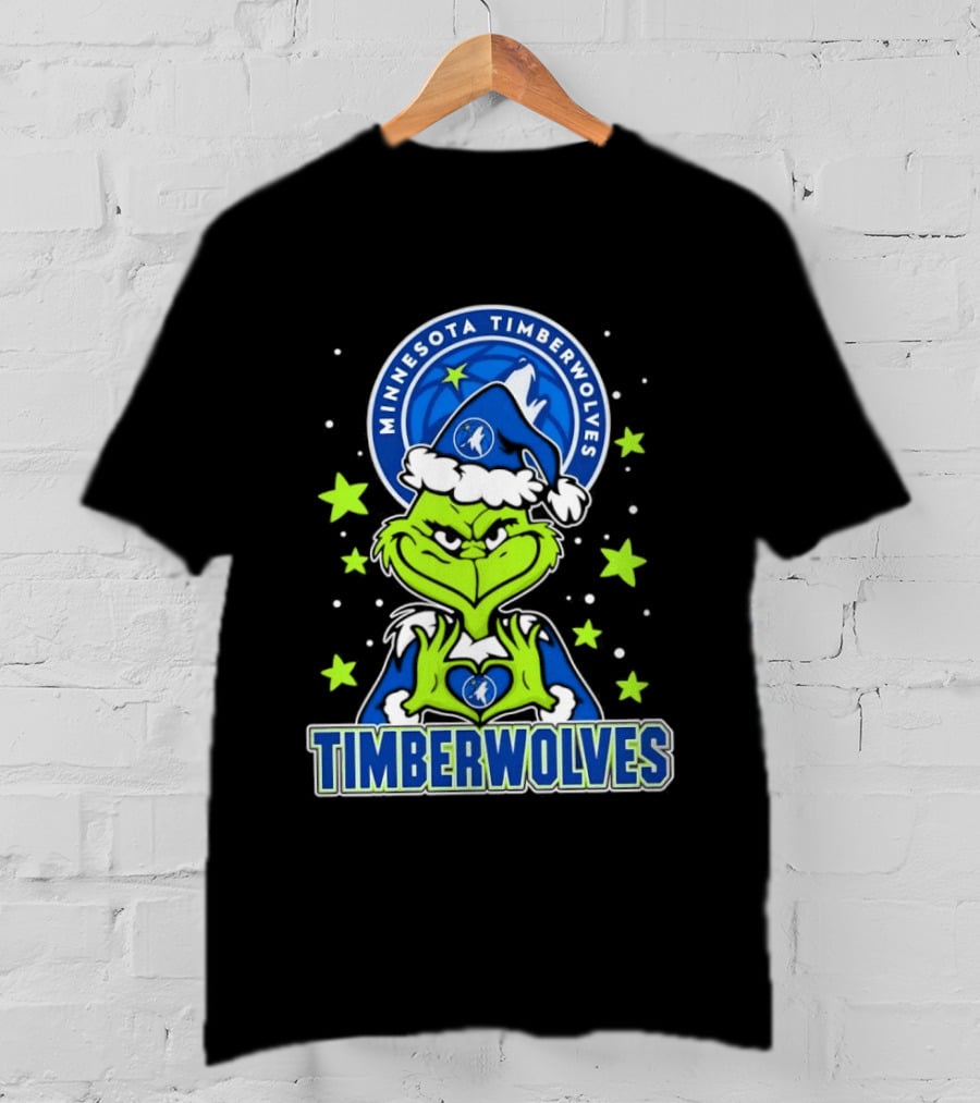 Minnesota Timberwolves Grinch Christmas Holiday T-Shirt