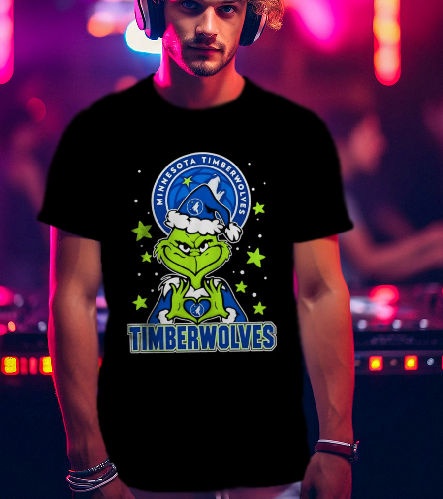 Minnesota Timberwolves Grinch Christmas Holiday T-Shirt