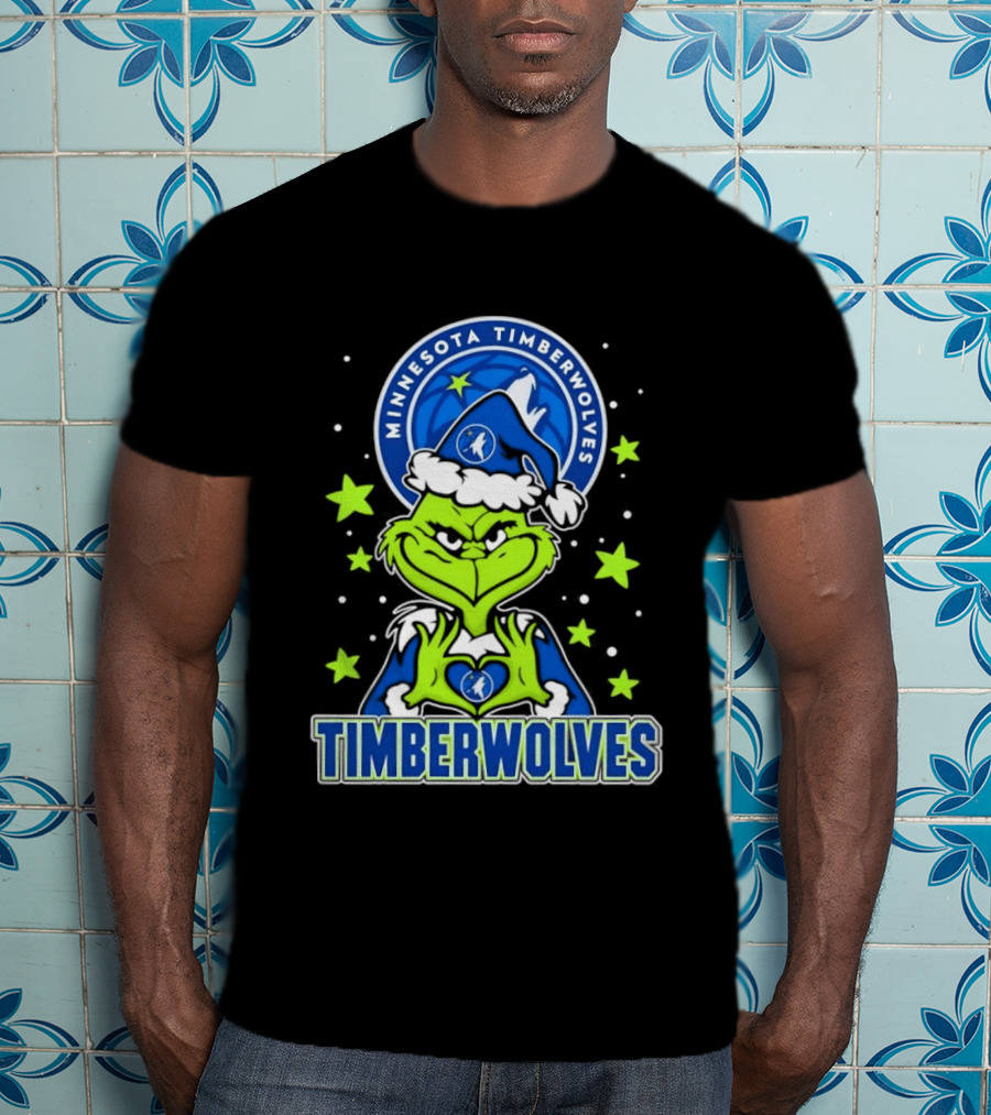Minnesota Timberwolves Grinch Christmas Holiday T-Shirt