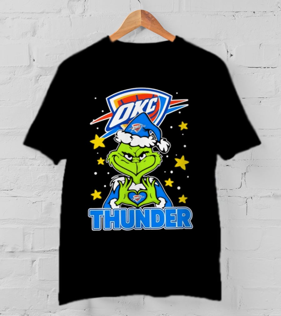 OKC Thunder NBA Christmas Grinch T-Shirt