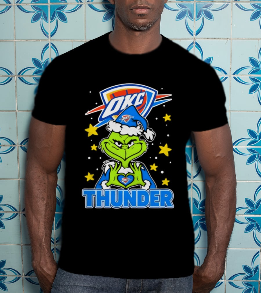 OKC Thunder NBA Christmas Grinch T-Shirt