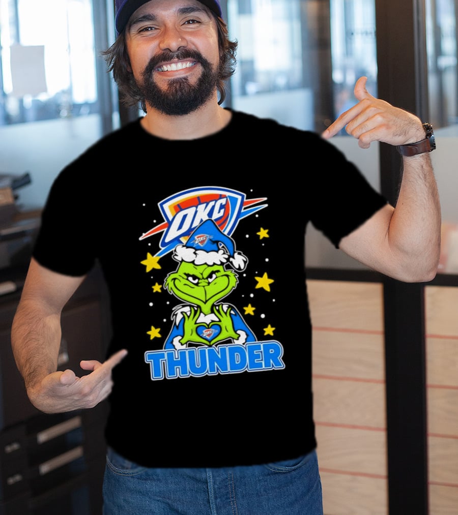OKC Thunder NBA Christmas Grinch T-Shirt