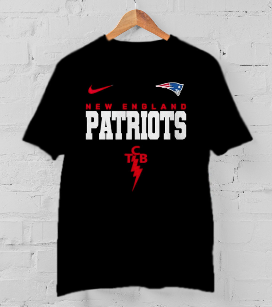 New England Patriots Elvis Presley TCB Lightning Bolt Nike T-Shirt