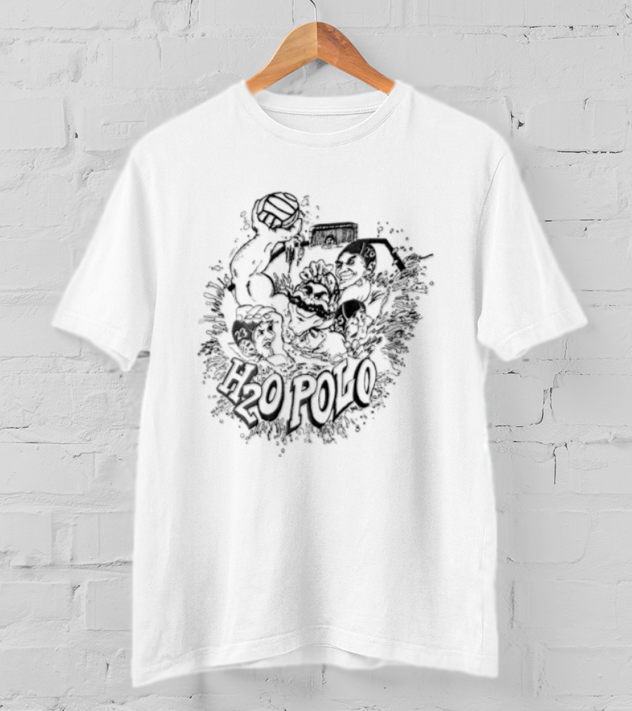 H2O Polo Water Players Cartoon Splash Action T-Shirt