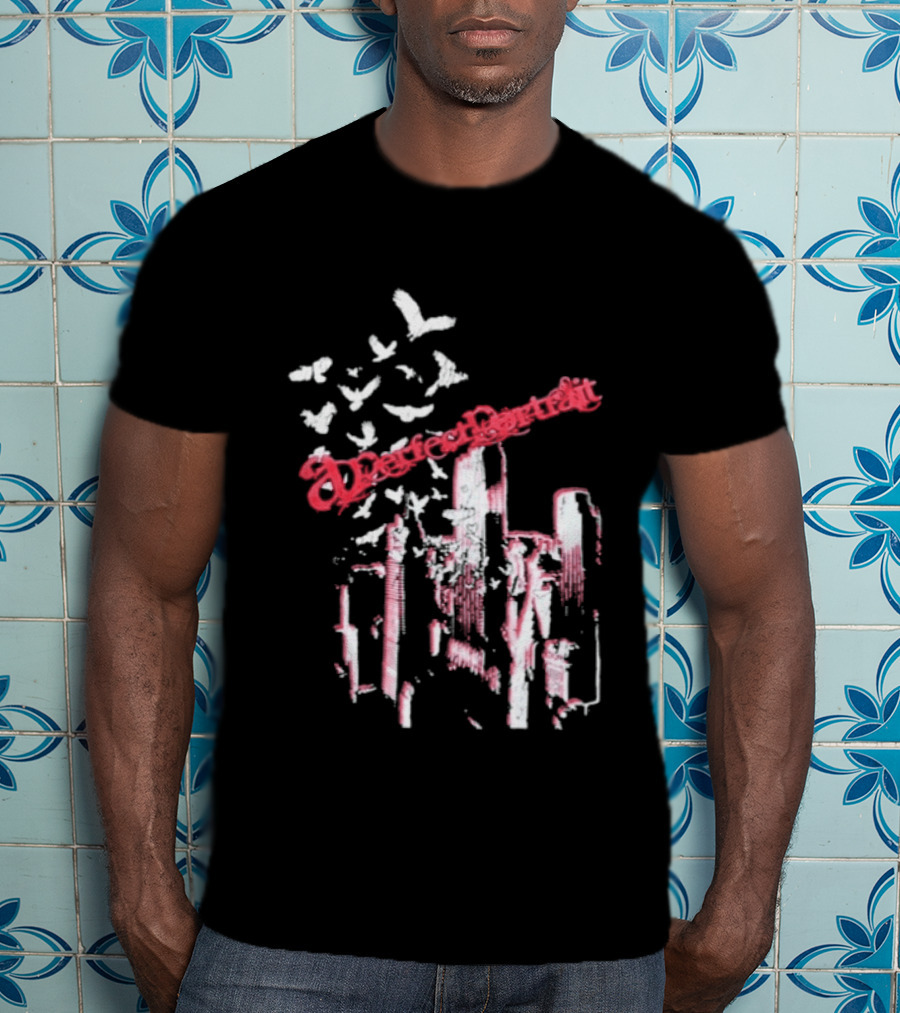 A Perfect Cityside Urban Skyline And Birds T-Shirt