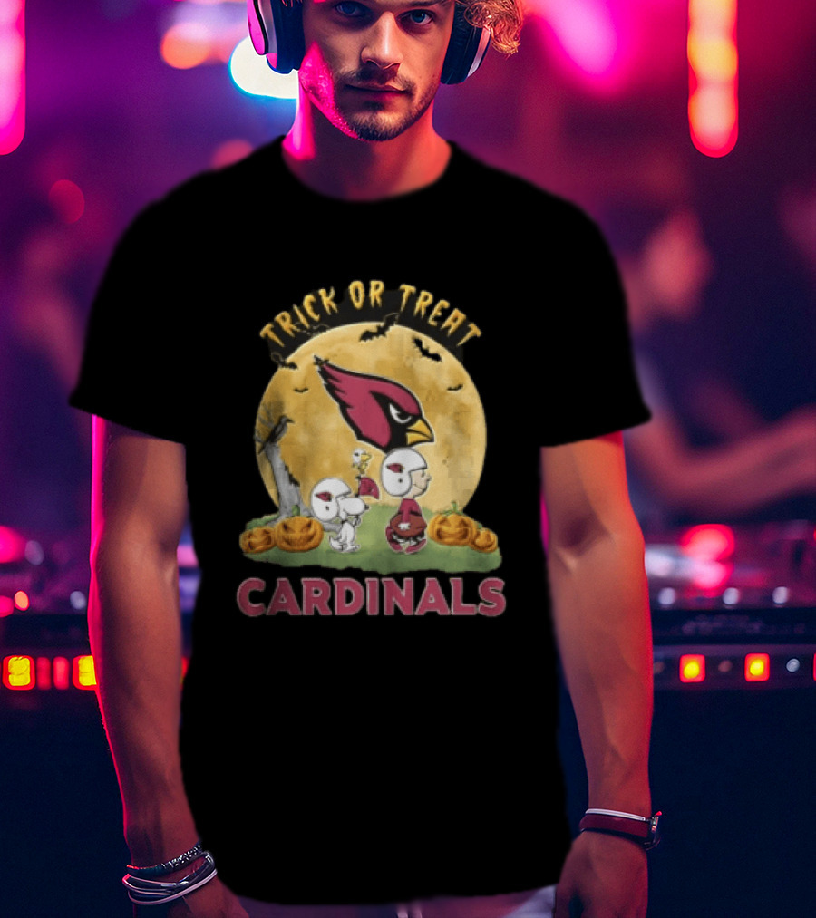Trick Or Treat Arizona Cardinals Peanuts Halloween T-Shirt
