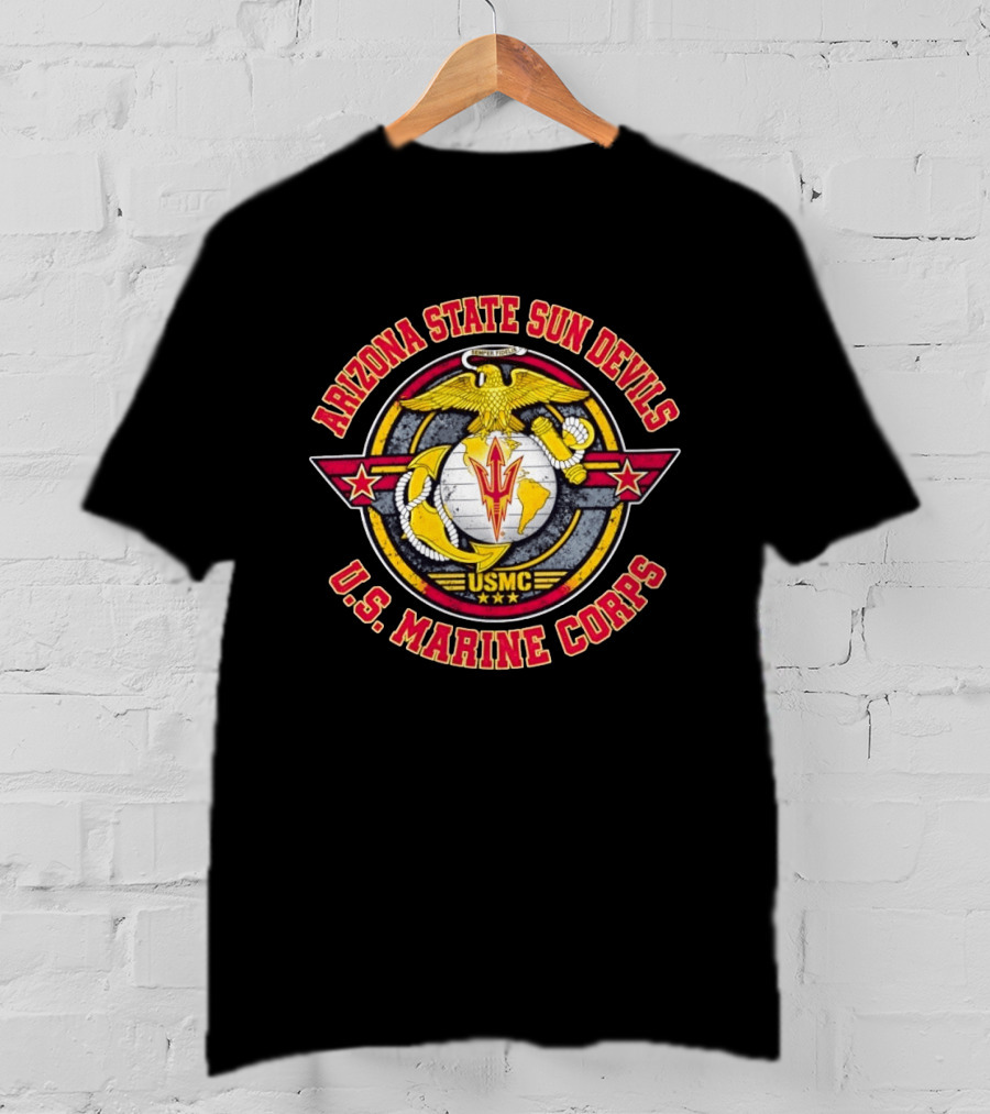 Arizona State Sun Devils U.S. Marine Corps USMC Semper Fidelis T-Shirt