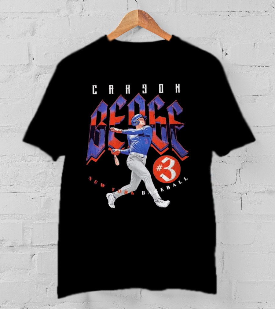 Carson Benge #3 New York Baseball T-Shirt