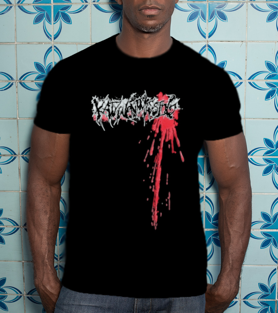 Kwm Bloodstained Horror Drip Style Grunge T-Shirt