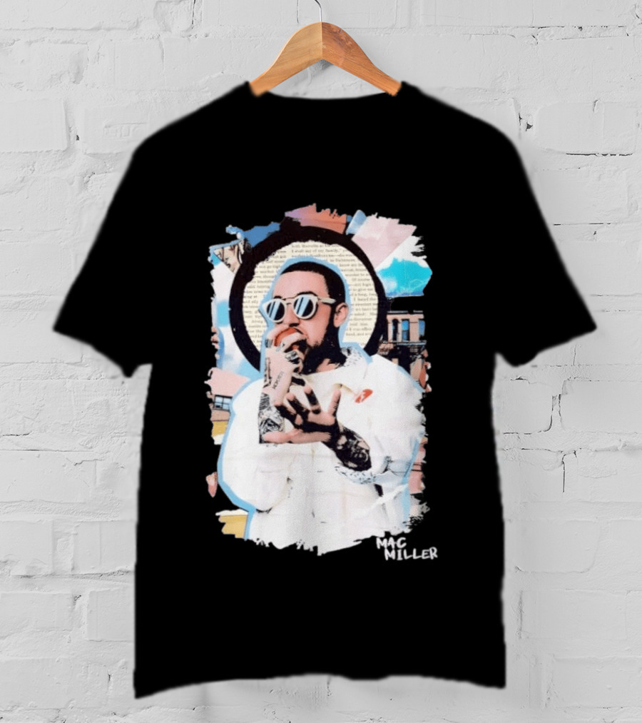 Mac Miller Collage Hip Hop Rap Music Artist Style Fan Merchandise T-Shirt