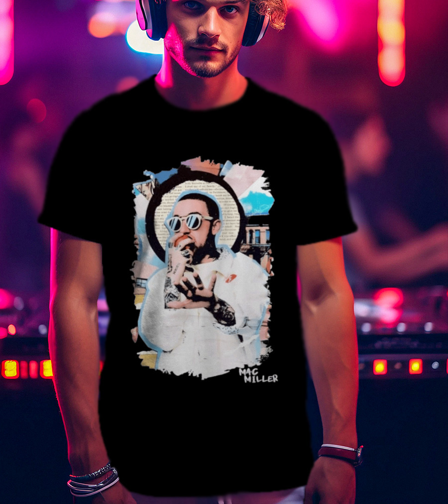 Mac Miller Collage Hip Hop Rap Music Artist Style Fan Merchandise T-Shirt