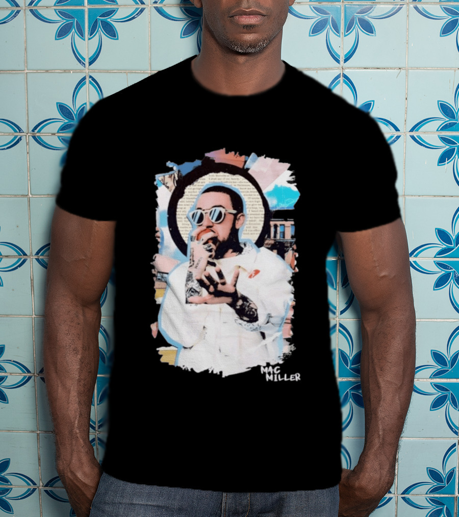 Mac Miller Collage Hip Hop Rap Music Artist Style Fan Merchandise T-Shirt