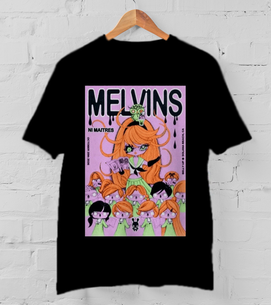 Melvins Ni Maitres October 20 2026 Belly Up Solana Beach CA T-Shirt