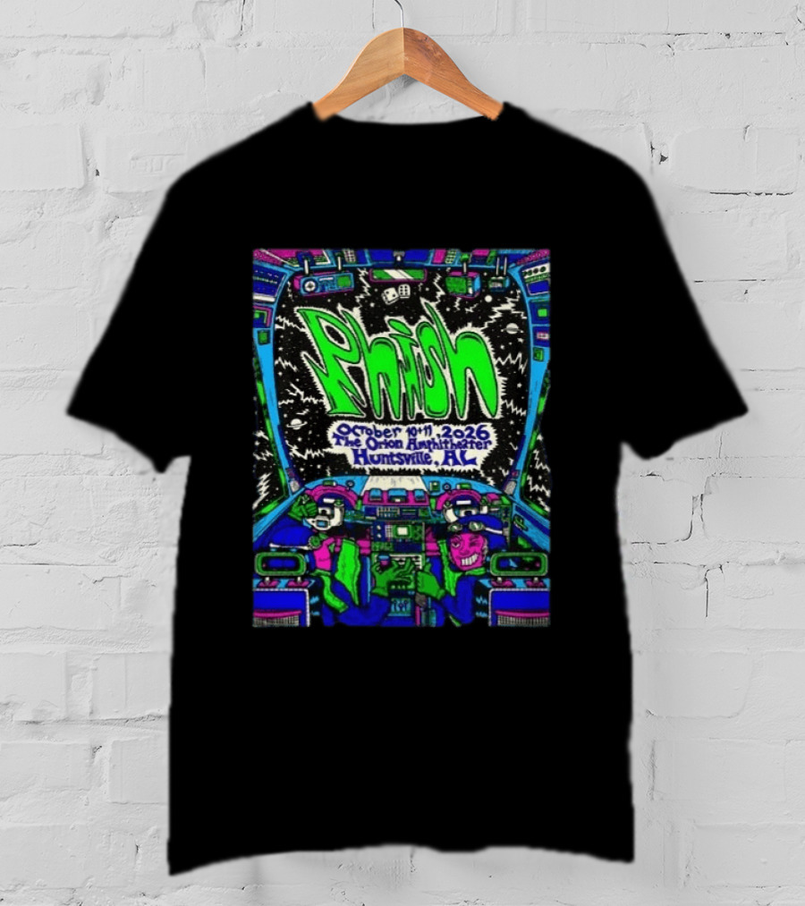 Phish October 10 11 2026 The Orion Amphitheater Huntsville AL Event Retro Space T-Shirt