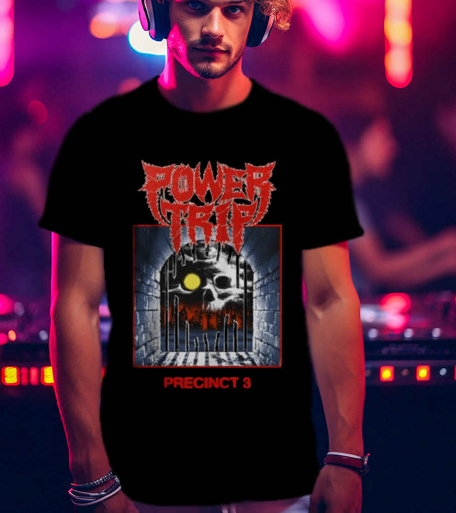 Power Trip Precinct 3 Skull Moon Cave T-Shirt