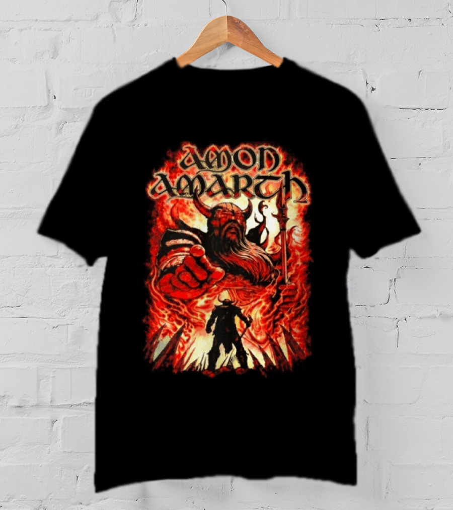 Amon Amarth Oden Wants You Red Zone Viking Warrior T-Shirt