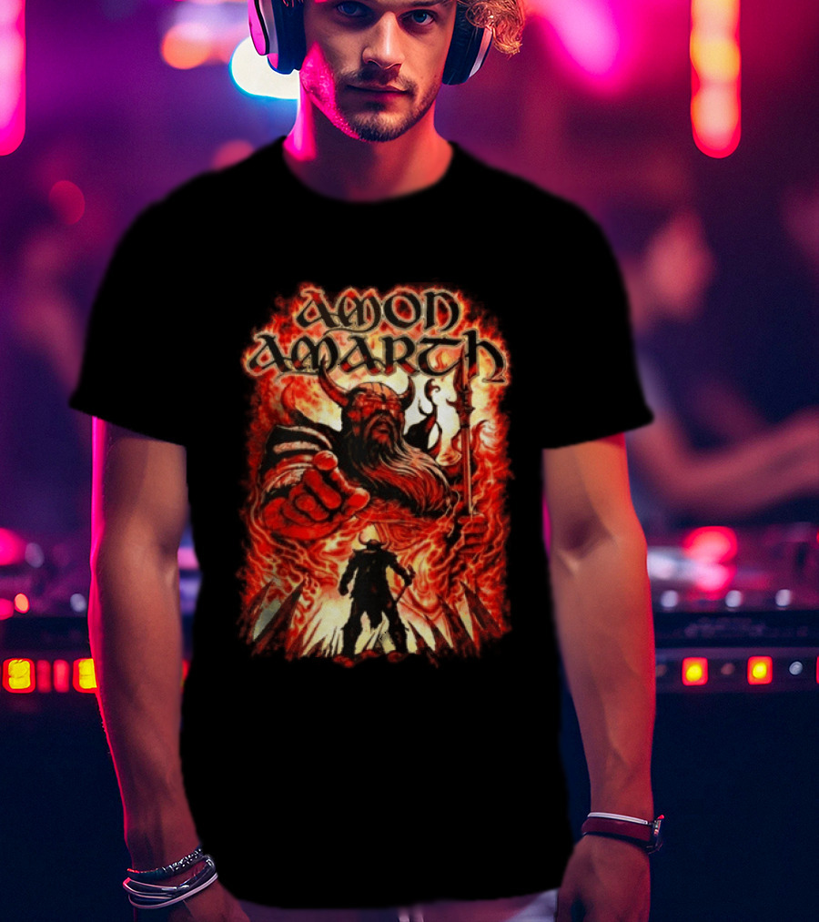 Amon Amarth Oden Wants You Red Zone Viking Warrior T-Shirt