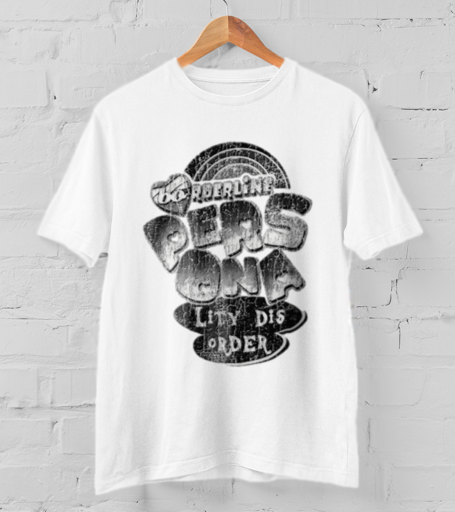 Borderline Personality Disorder Rainbow Heart Distressed T-Shirt