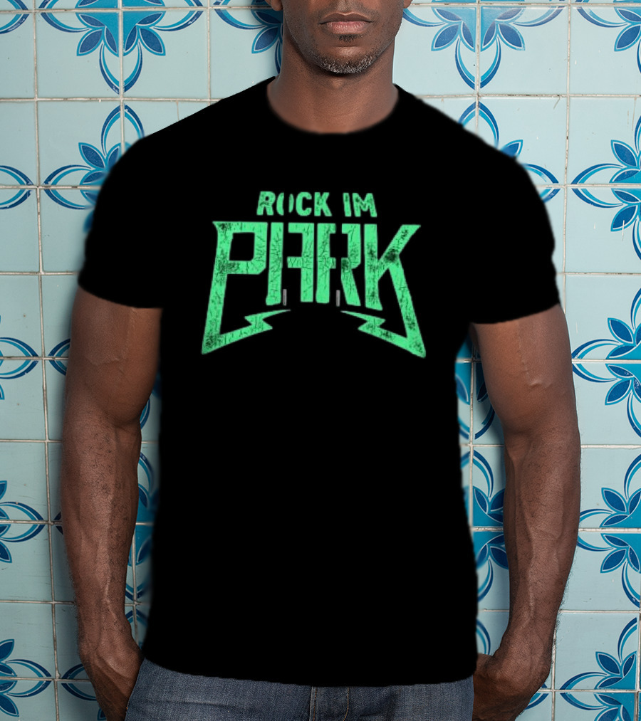 Rock Im Park Festival Merchandise Green Distressed T-Shirt