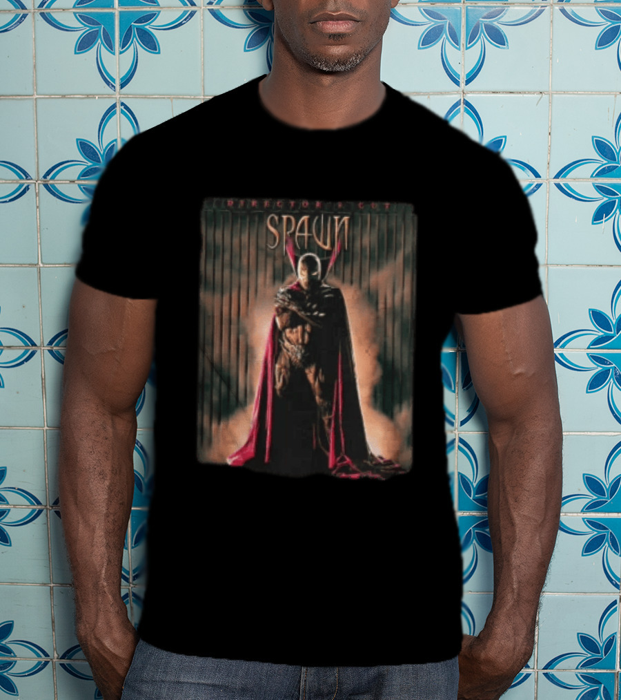 Spawn Directors Cut Masked Superhero Cape Standing Fence T-Shirt