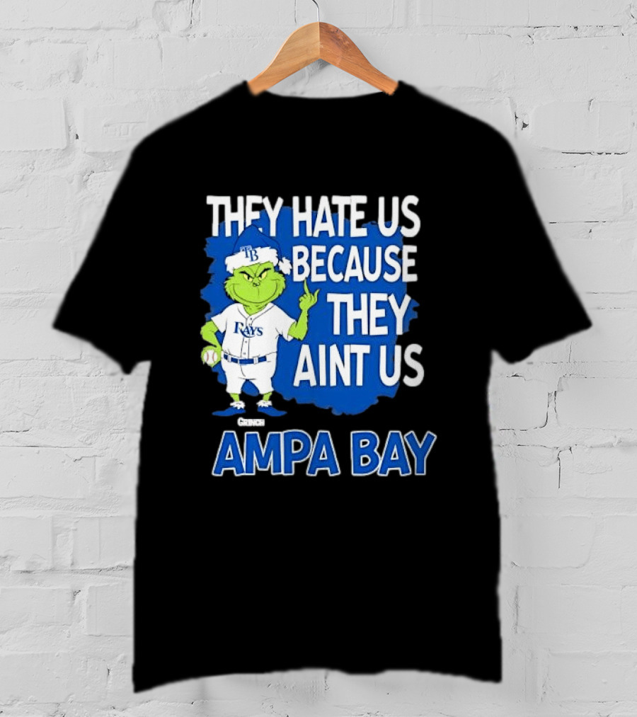 Tampa Bay Rays Grinch Christmas They Hate Us Because They Aint Us T-Shirt