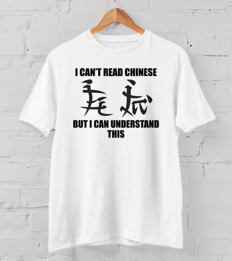 I Can't Read Chinese But I Can Understand This T-Shirt