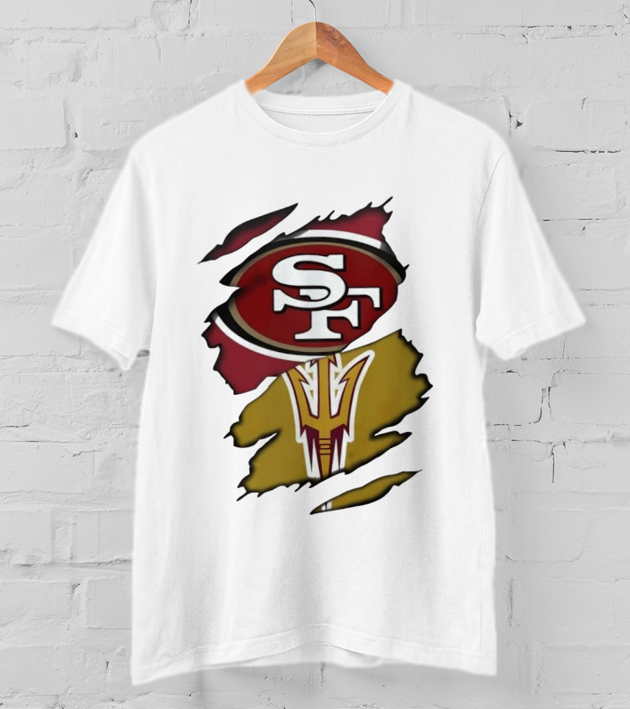 San Francisco 49ers Arizona State Sun Devils SF ASU Collaboration T-Shirt