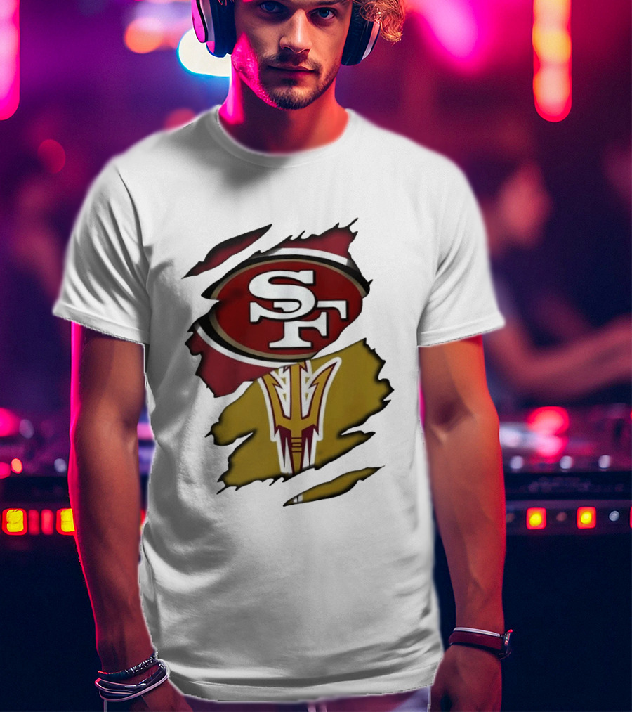 San Francisco 49ers Arizona State Sun Devils SF ASU Collaboration T-Shirt