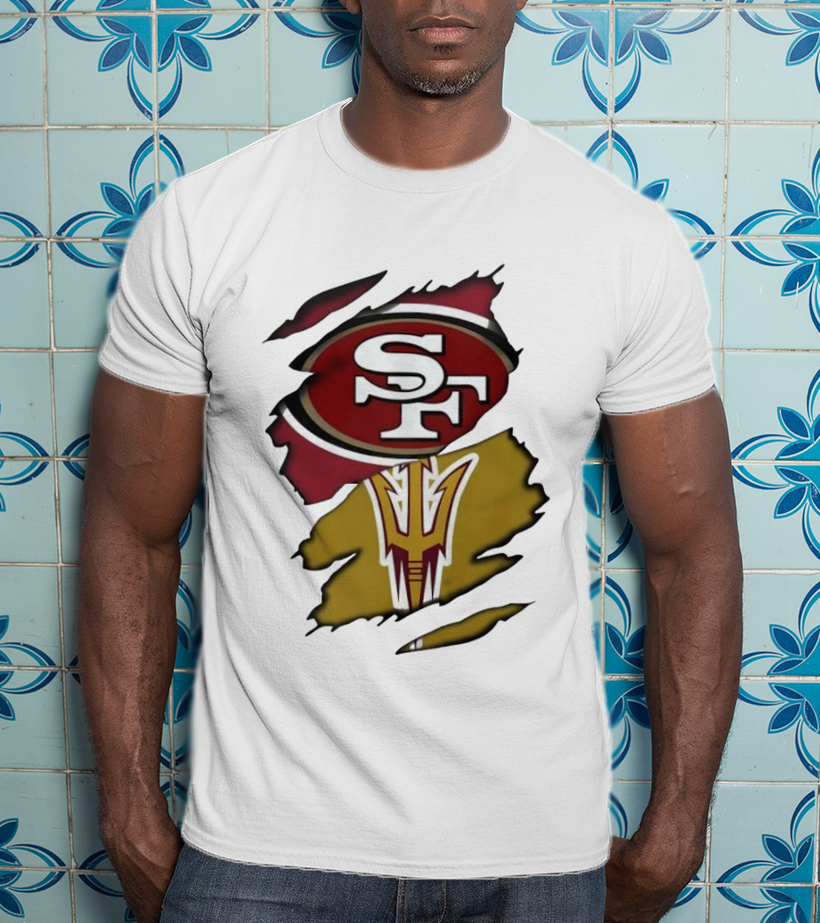 San Francisco 49ers Arizona State Sun Devils SF ASU Collaboration T-Shirt