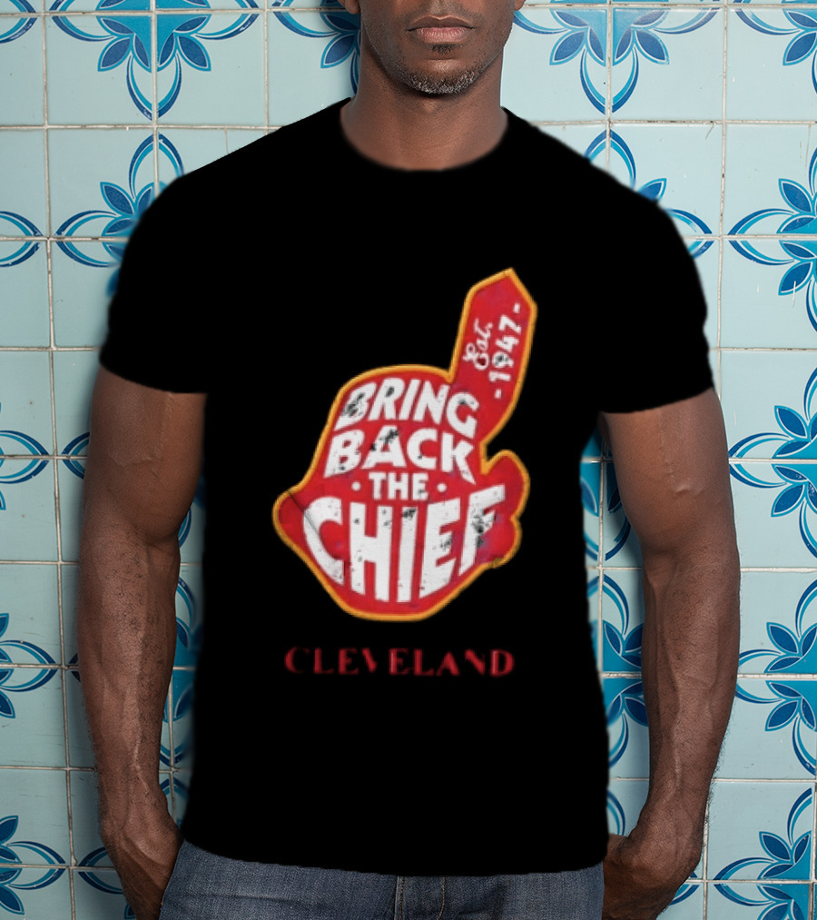 Bring Back The Chief Est. 1947 Foam Finger Red Yellow Cleveland T-Shirt