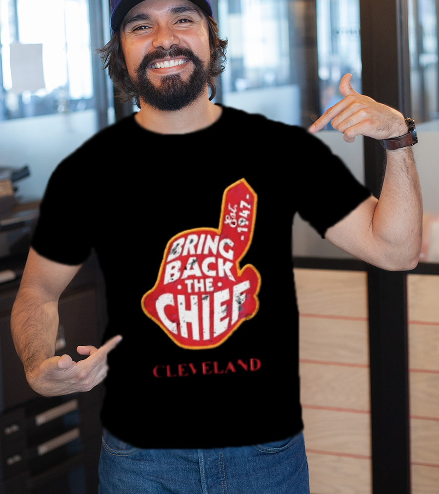 Bring Back The Chief Est. 1947 Foam Finger Red Yellow Cleveland T-Shirt