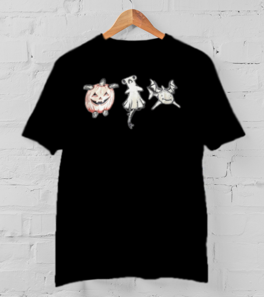 Halloween Turtle Pumpkin Ghost Shark Bat Sea Creatures T-Shirt