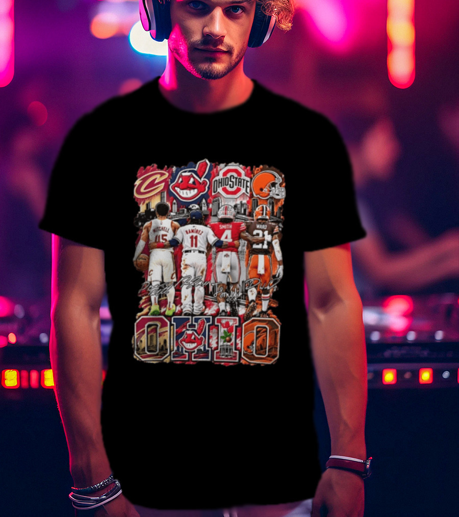 Ohio Cavaliers Guardians Buckeyes Browns Mitchell Ramirez Smith Ward T-Shirt