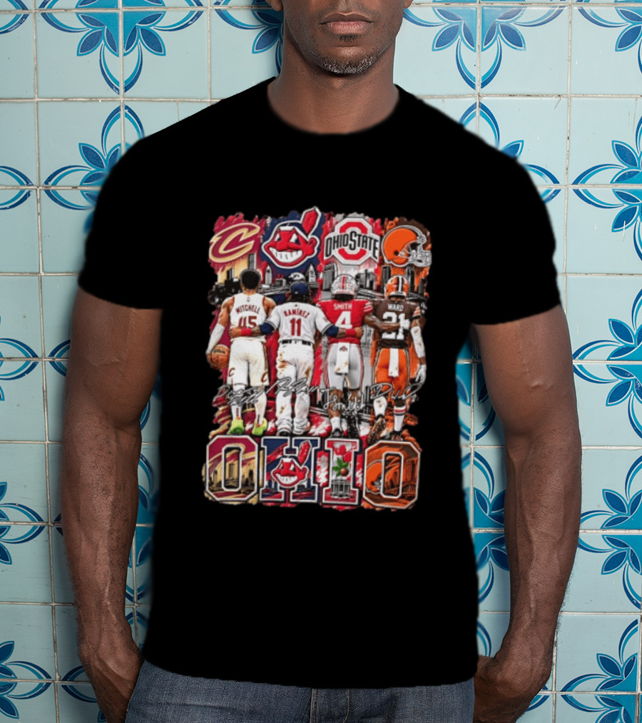 Ohio Cavaliers Guardians Buckeyes Browns Mitchell Ramirez Smith Ward T-Shirt
