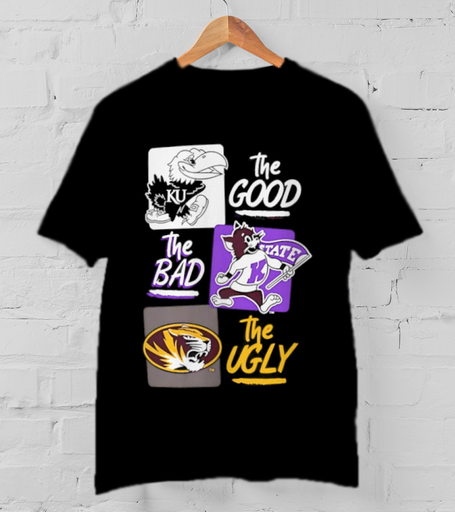 Kansas Jayhawks Wildcats Tigers The Good The Bad The Ugly T-Shirt
